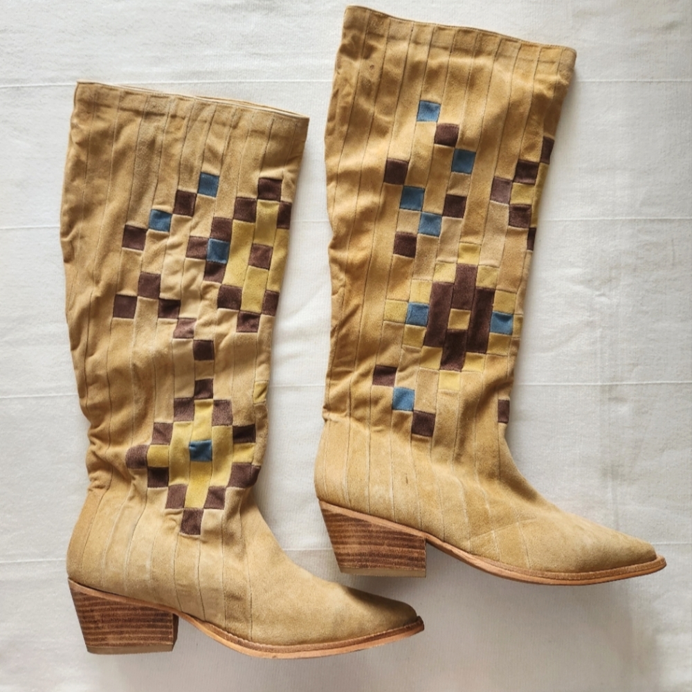 Free People Western  Suede Boots